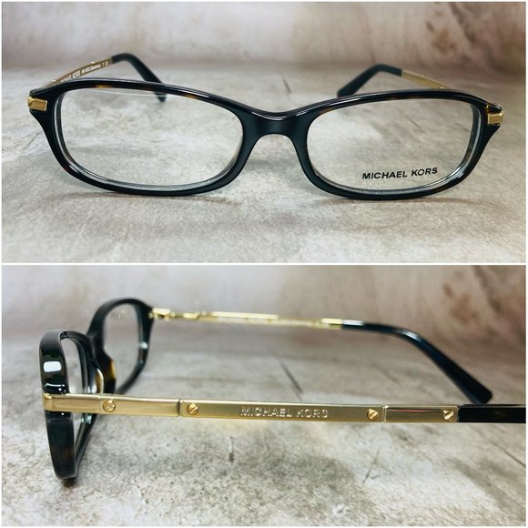 Michael Kors Rectangular Brown Tortoise Eyeglasses Glasses Frames W/Box NWOT - Picture 1 of 13